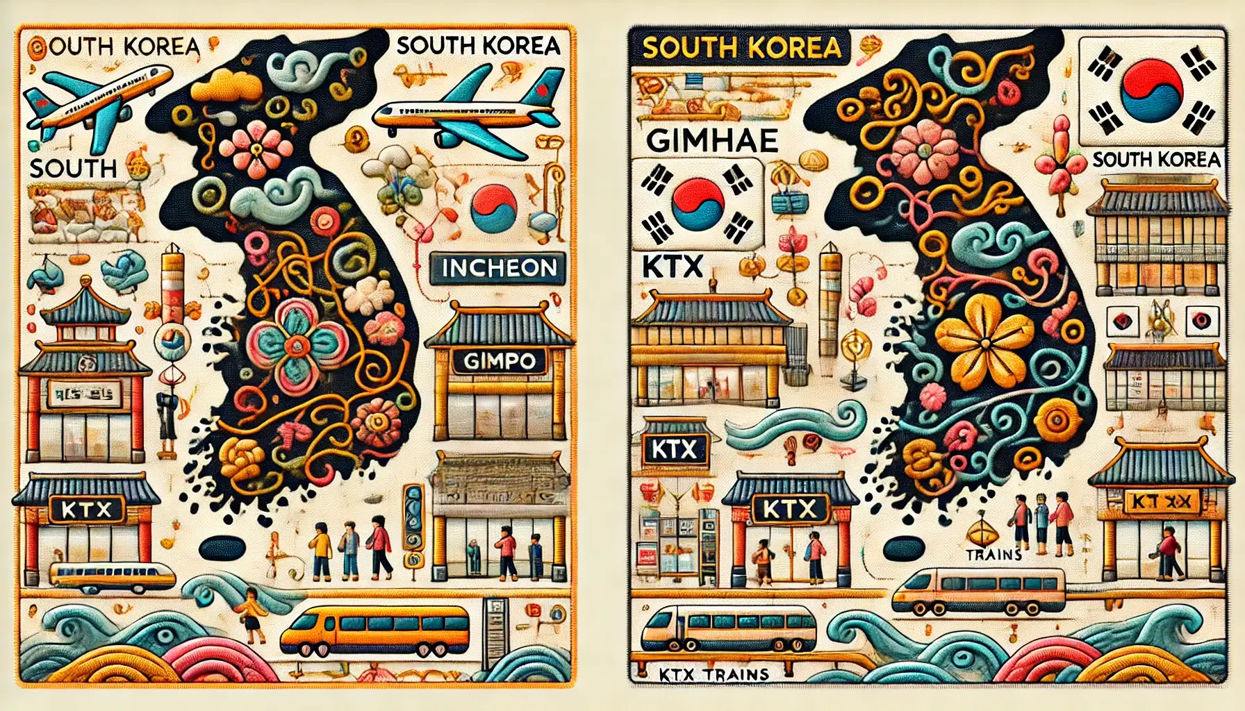 South Korea airports overview