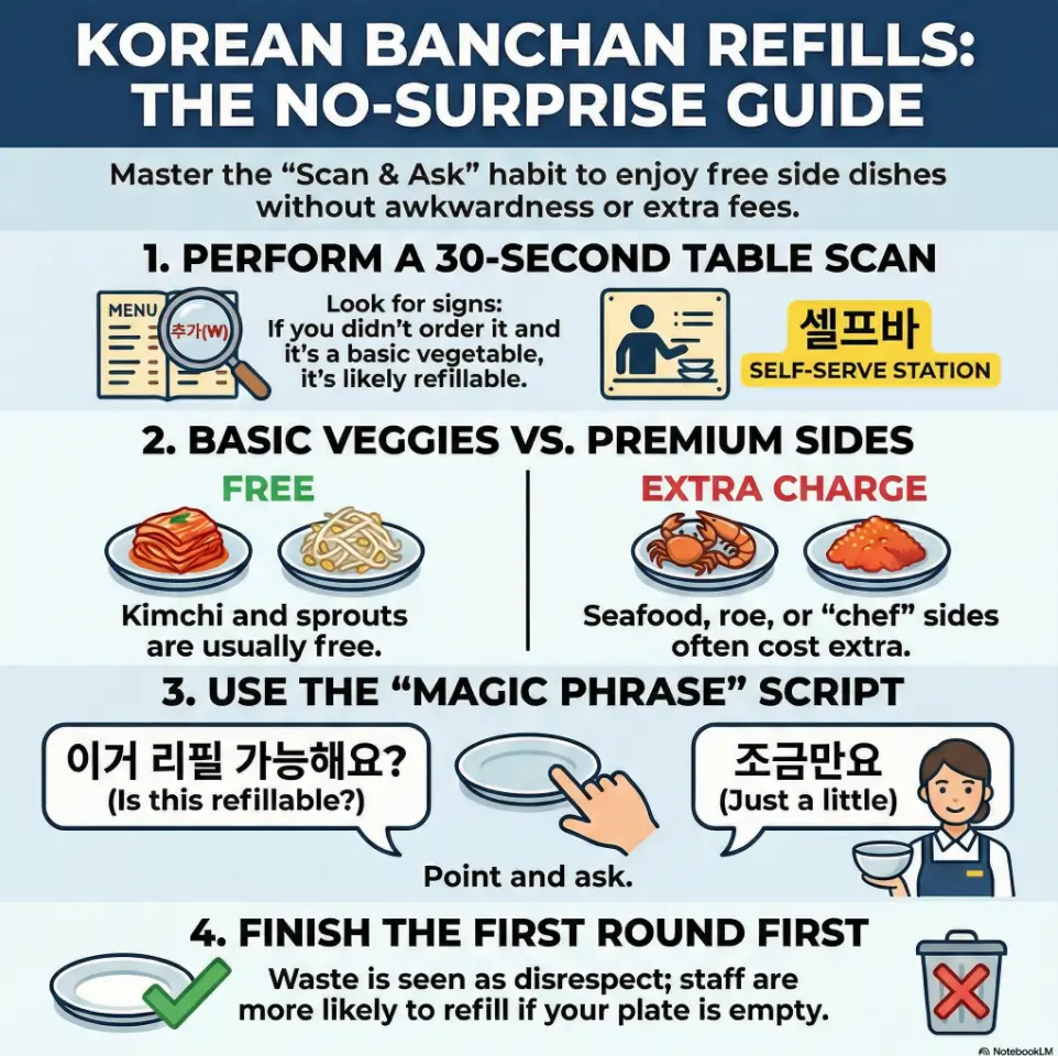 Korean banchan refill rules