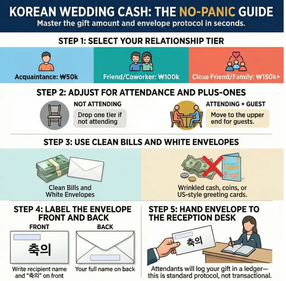 Korean wedding cash gift etiquette