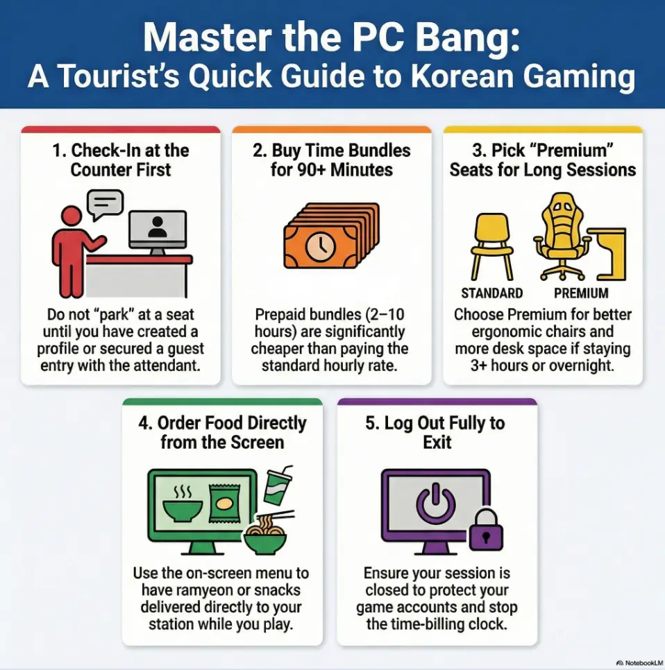 PC bang culture explained: sign-up, rates, food, and the overnight all-nighter scene (US guide) 3 Korean PC bang guide