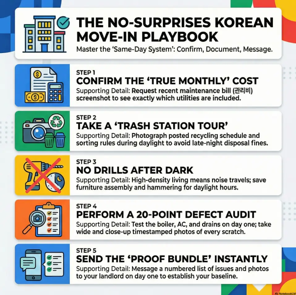 Korean apartment move-in checklist