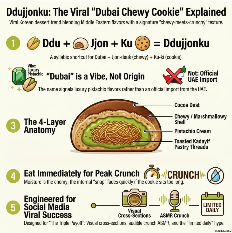 What Is Ddujjonku? The Viral Korean “Dubai Chewy Cookie” Explained (두쫀쿠) 3 What is Ddujjonku