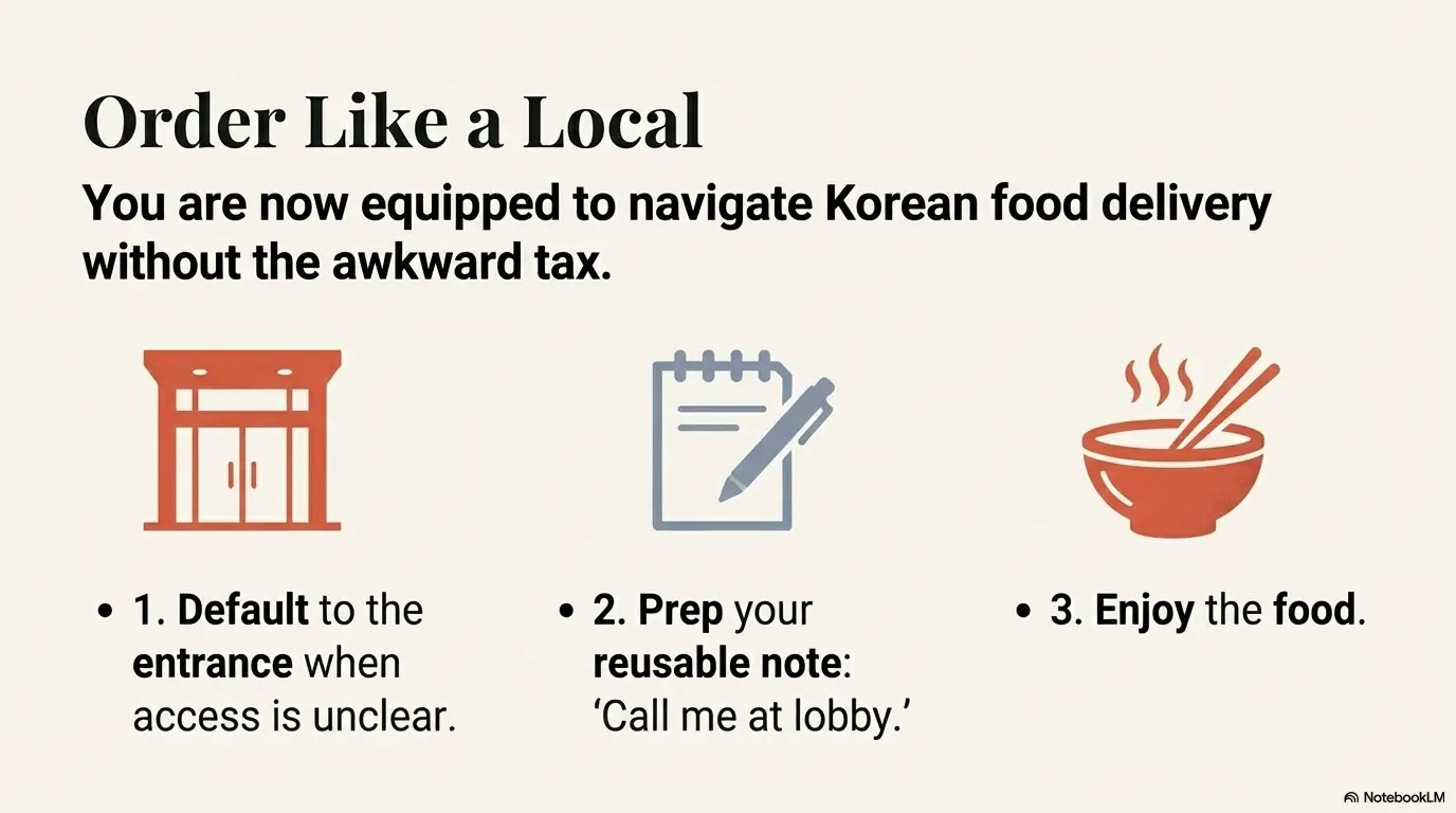 Korean delivery etiquette