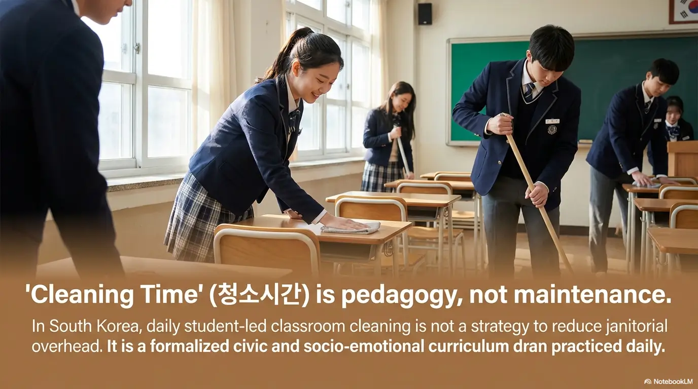 Korean school cleaning time