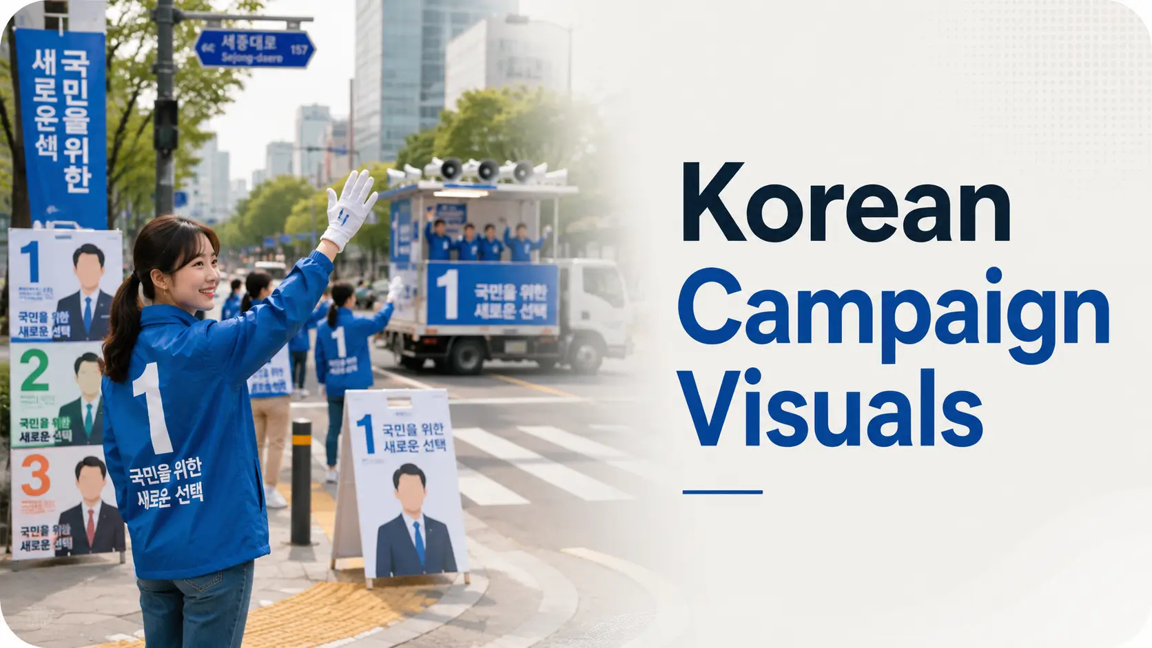Korean election campaign visuals