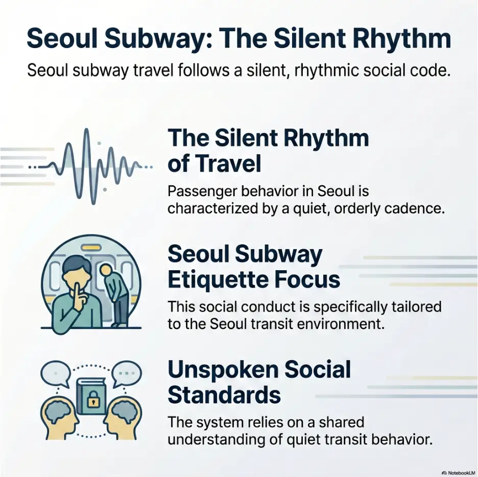 Why Korean Subway Etiquette Feels Stricter Even Without Many Spoken Rules 3 Korean subway etiquette