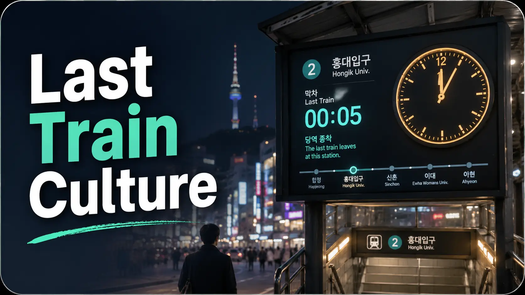 Korea nightlife last train