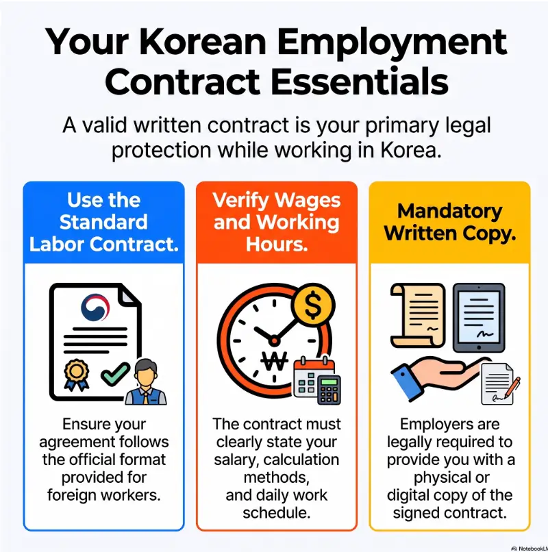 Korea Employment Contract for Foreign Workers 3 Korea employment contract
