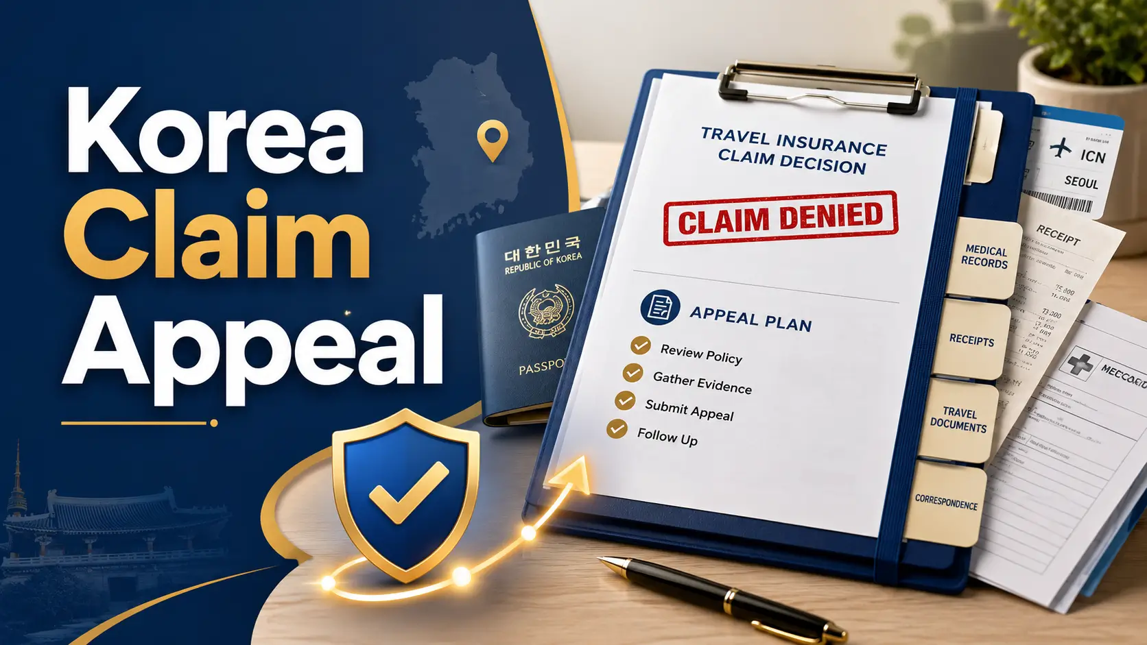 Korea travel insurance claim denied