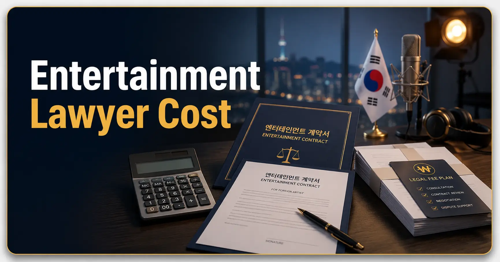 Korean entertainment lawyer cost
