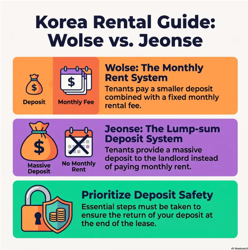 Korea Wolse vs Jeonse for Foreigners: Cash Flow, Deposit Risk, and the Paperwork That Matters 3 Wolse vs Jeonse for Foreigners