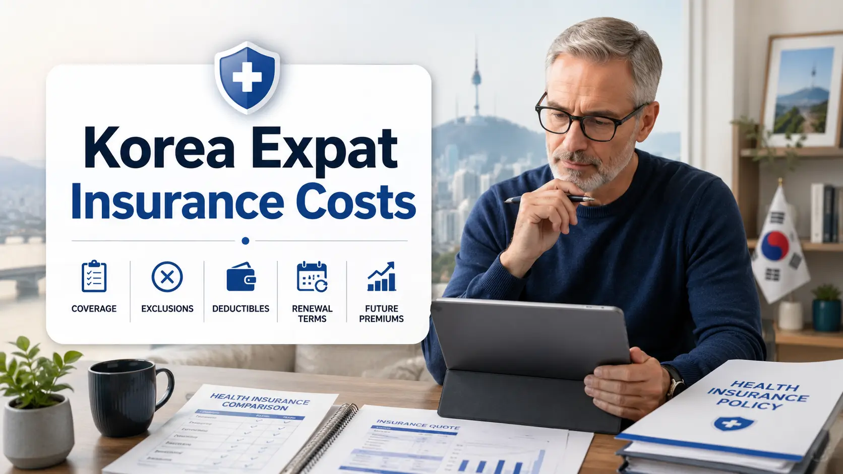 Korea private health insurance cost over 50