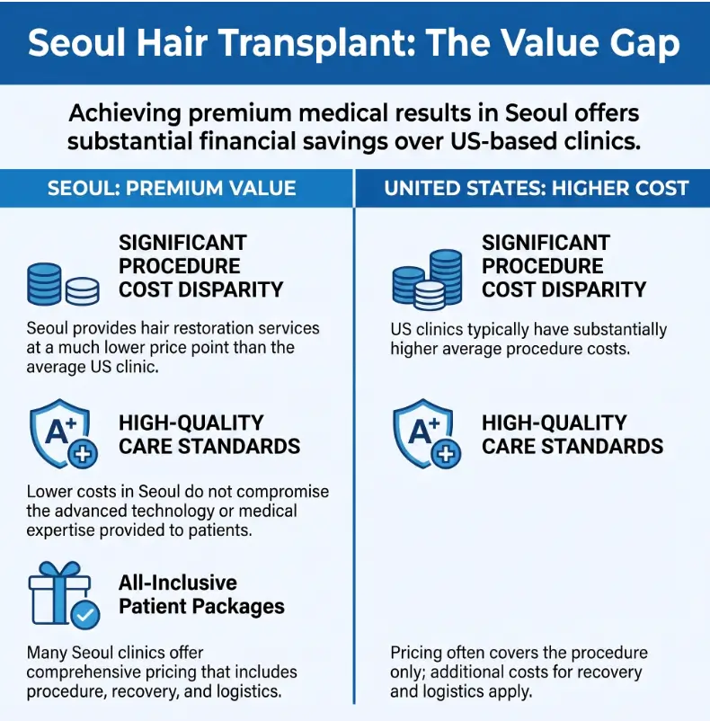 Seoul hair transplant cost