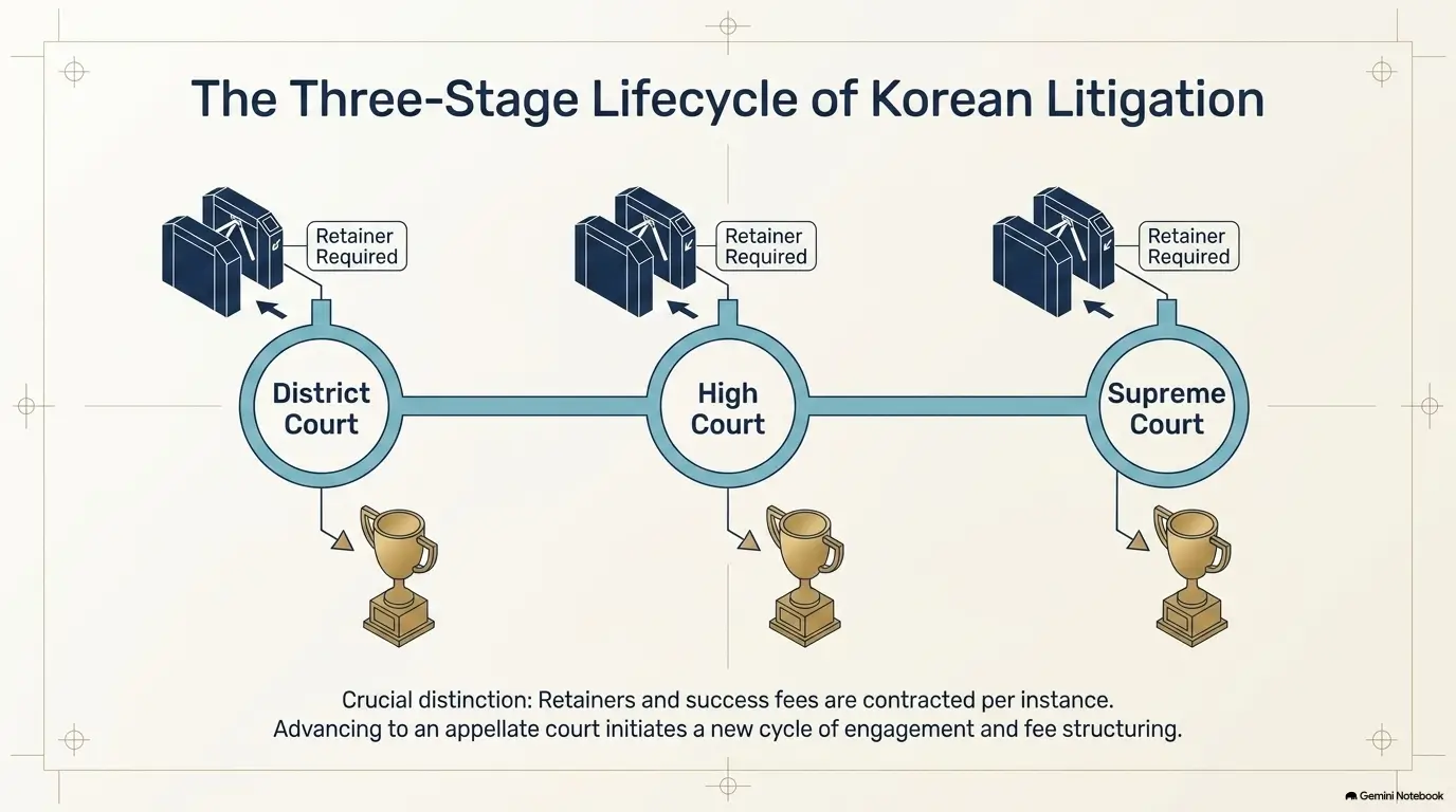 Korea lawyer retainer fees