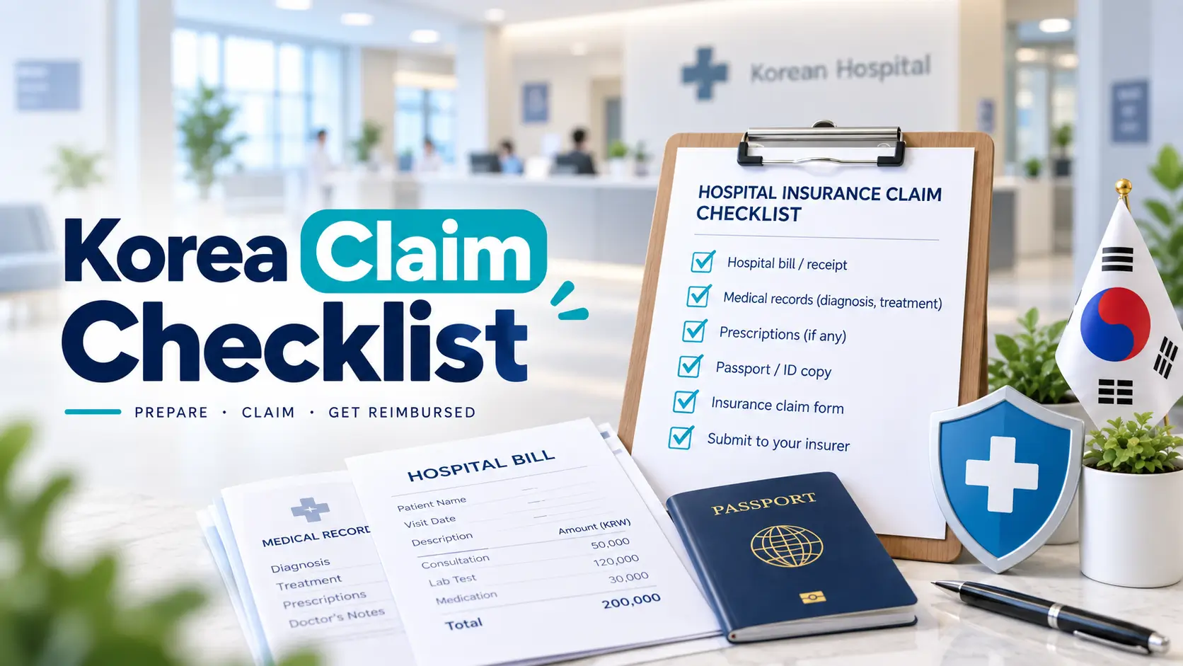Korea hospital insurance claim checklist