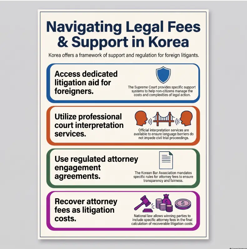 Korea personal injury lawyer cost for foreigners