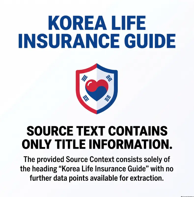Life insurance in Korea for foreigners